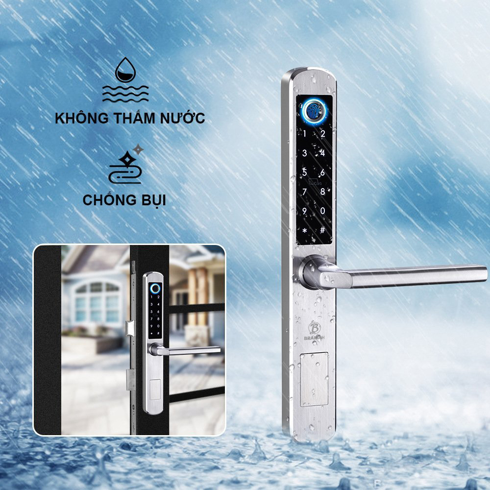 công nghệ chống nước, chống bụi của khóa vân tay bramah a250